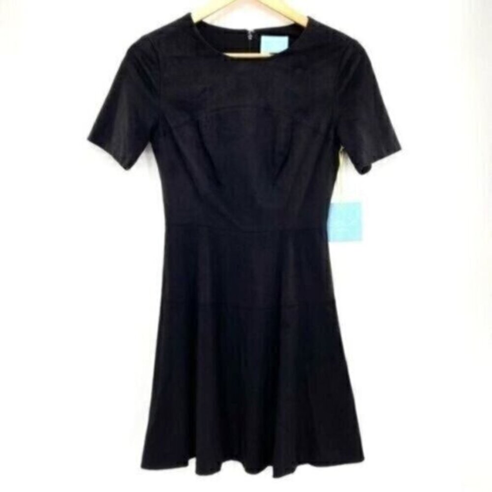 Cece Women's Faux Suede Black Mini Dress New